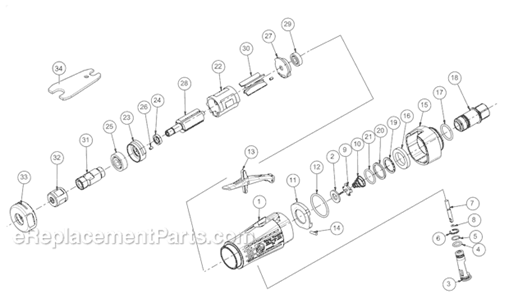 Part Location Diagram of 2050546343 Chicago Pneumatic Valve Kit